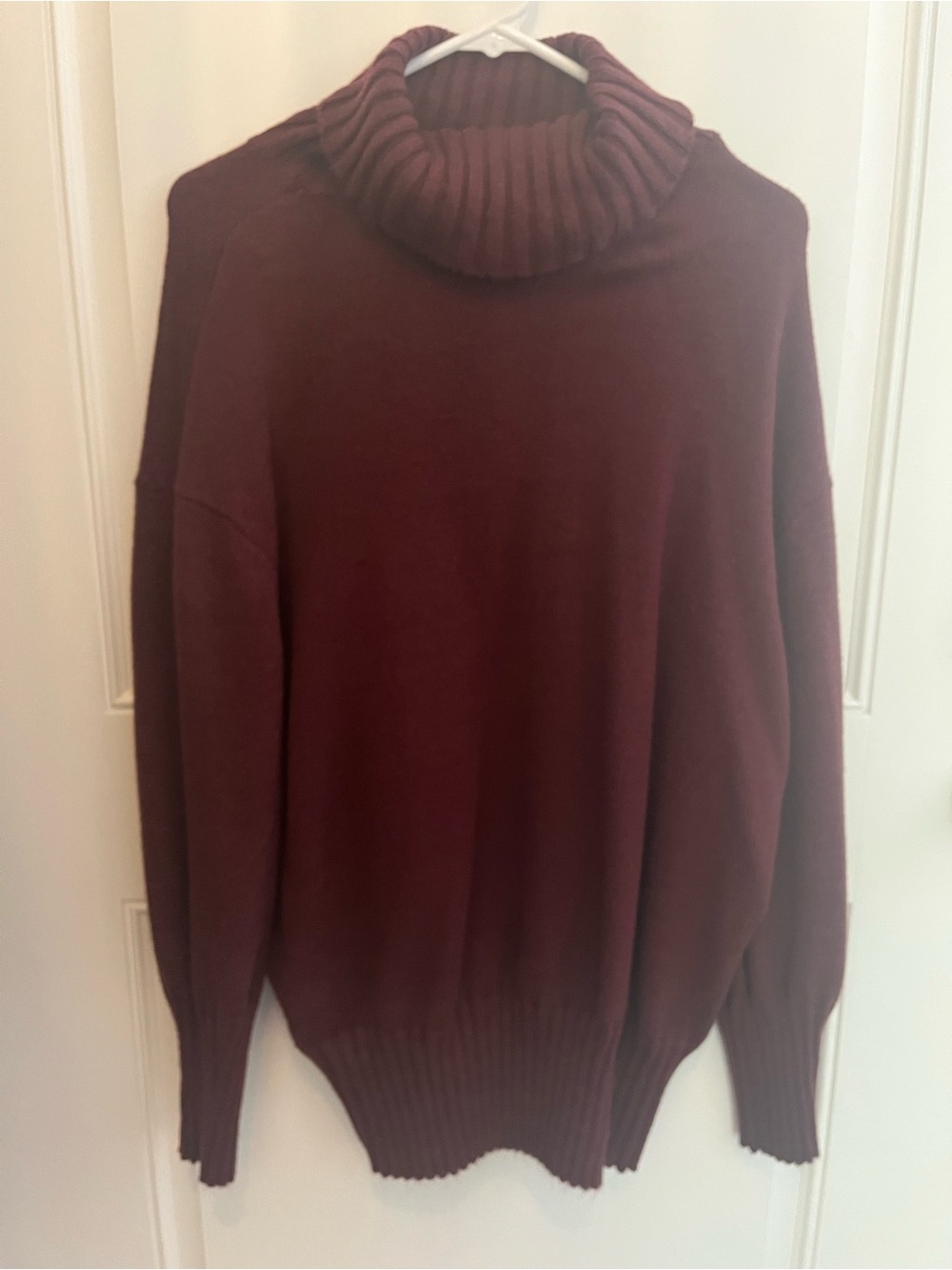 a new day Men's Dark Burgundy Turtleneck Sweater